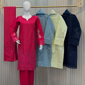 Ssumaira Collection's Women Shalwar Kameez Pakistani & Indian 3 Piece Cosido Anarkali Vestidos - Product Image 1