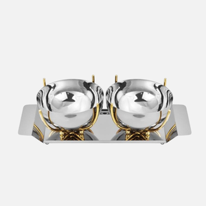 Ensalada de Metal negro de la mejor calidad y cuenco con acento Floral dorado para decoración del hogar Servidor de plato de tuerca de mesa a bajo precio - Product Image 2