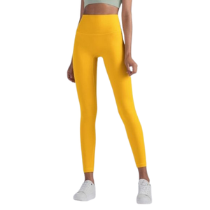 Leggings tricotés sans couture taille mi-haute respirants décontractés pour femmes, vêtements de yoga en coton biologique et bambou, vente en gros (ODM) - Product Image 5