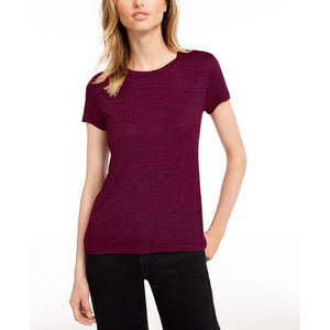T-shirt da donna Maison Jules rossa con laccetti, tinta unita, in jersey traspirante, taglia XS, vestibilità slim, lunghezza crop, in rayon, versione 2, modello aderente - Product Image 1