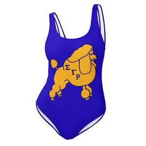 Sigma Gamma Rho barboncino intero costume da bagno HBCU greco Sorority abbigliamento 82 poliestere 18 Spandex cloro resistente a 4 vie - Product Image 2