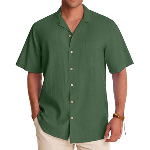 Fourniture directe d'usine chemises à col cubain pour hommes fabricant B2B en coton et mélange chemises à col cubain pour hommes en gros - Product Image 4