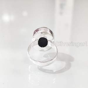 Anillo de Mujer con Piedra Preciosa de Ónice Negro Natural, Piedra de Nacimiento de Diciembre, Anillo Boho Navideño, Joyería Hecha a Mano, Anillo de Plata de Ley 925 - Product Image 6