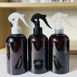 Botella de loción de plástico de 500ML, botella de loción vacía con bomba de loción en color ámbar oscuro, PET, fábrica de Vietnam - Product Image 4