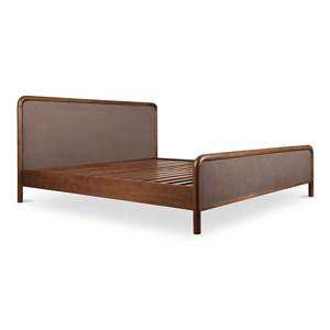 Base de Cama Doble Moderna de Madera Maciza con Cabecera y Piecera Tapizadas, Cama con Plataforma de Almacenamiento para Dormitorio o Habitación de Hotel - Product Image 5