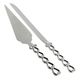 Attractive Gold Wedding <b>Cake</b> Knife and <b>Server</b> Set <b>Cake</b> <b>Server</b> 2 Pack For Birthday Party use - Product Image 3