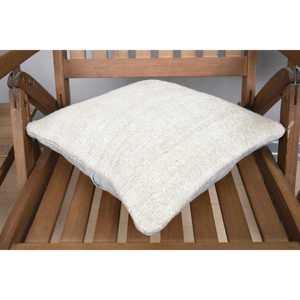 Farmhouse <b>Rustic</b> Design 14x14 Inch Beige Wool <b>Rug</b> Woven with Vintage Pattern - Product Image 4
