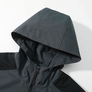 Chaqueta Softshell para Hombre al por Mayor, Cuello Alto, Cierre de Cremallera, Cortavientos, Impermeable, Transpirable, Estilo Urbano Sencillo - Product Image 5