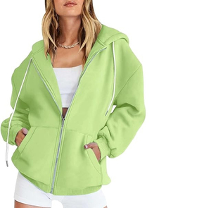 Mujeres Hoddies Streetwear Full Zip Up Hoodie Primavera Otoño Ropa de mujer Cómoda Mujer Sudaderas con capucha Fabricantes de ropa - Product Image 5