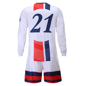 High Quality Soccer Uniform Football Jersey <b>Set</b> Breathable Quick Dry Anti-Bacterial Half Summer Custom Logo Teamwear OEM - Product Image 1