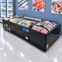 Congélateur commercial à double porte en acier peint, dégivrage manuel, refroidissement direct, réfrigérant R290, 110V-130V