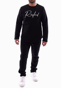 Survêtement Homme Confortable Couleur Unie Logo Brodé Haute Qualité Hiver 100% Coton Respirant Séchage Rapide Streetwear Élégant - Product Image 3