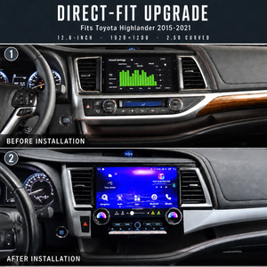 Autoradio Android 12,6 pouces avec <span class=keywords><strong>lecteur</strong></span> <span class=keywords><strong>DVD</strong></span> pour Toyota Highlander 2015-2021, écran tactile de navigation avec caméra de recul 360° - Product Image 6