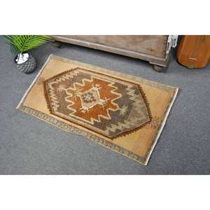 Tapis en laine Kilim turc vintage 180cm X 340cm Design patchwork marron et beige pour chambre à coucher-Alibaba Exclusive - Product Image 2