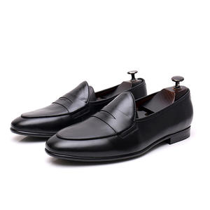 Chaussures habillées vintage en cuir givré pour hommes avec empiècements élastiques et talon résistant à l'usure - Product Image 6