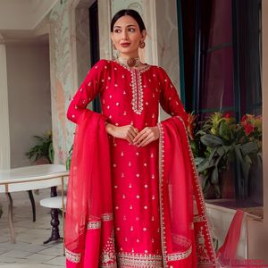 Estilo indio pakistaní Casual Salwar kameez vestido de fiesta pakistaní listo para damas traje de algodón cosido vestidos de mujer elegantes - Product Image 5