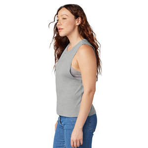 Camiseta sin Mangas Personalizada para Mujer, Talla Grande, Superventas, Color Sólido Personalizado, Básica, Transpirable, Informal, Ecológica, de Secado Rápido, con Logotipo Frontal - Product Image 1