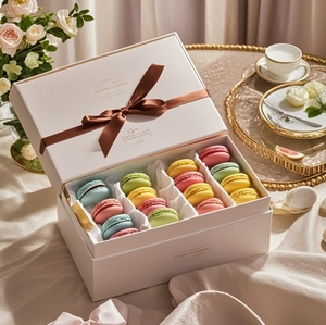 Nhà Máy Sang Trọng Biểu Tượng Tùy Chỉnh Có Thể Gập Lại Các Tông Từ <span class=keywords><strong>Macaron</strong></span> Donut Bao Bì Giấy Hộp <span class=keywords><strong>Macaron</strong></span> Hộp Quà Tặng - Product Image 3