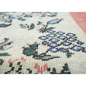 Alfombra de Lana Verde Vintage Anudada a Mano, Rectangular Grande para Sala de Estar con Patrón Floral y Abstracto para Pasillo -Pae-2817 - Product Image 3