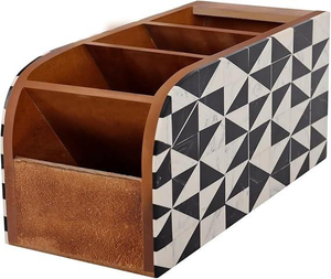 Portalápices de Hueso Pulido Personalizado, Soporte para Bolígrafos de Oficina con Forma y Tamaño Únicos - Product Image 1