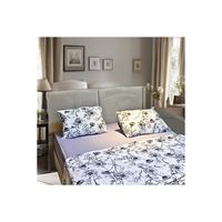 Ensemble de housse de couette 3 pièces en coton avec drap-housse 6 pièces ensemble de coussins de couette à motif floral géométrique 220x220 cm