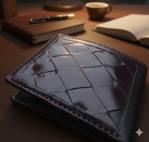 Portefeuille porte-cartes de crédit en cuir véritable personnalisé avec blocage RFID, cuir tanné végétal gravé, fermeture ouverte de 4 pouces, mode masculine - Product Image 3