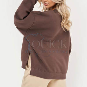 Sudadera de lana Sherpa hecha a medida para mujer, frente de invierno, antiarrugas, ecológica, transpirable, de poliéster/tela de algodón, cálida y suave - Product Image 6