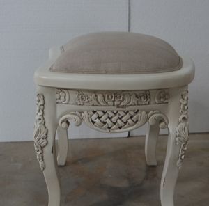 Taburete tallado de estilo francés de caoba maciza, muebles de cinta para dormitorio, sala de estar, Hotel o apartamento - Product Image 3