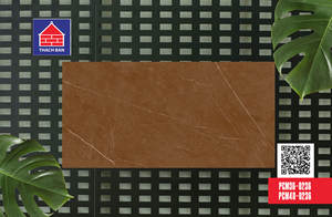 Carreaux de porcelaine émaillée finition mate de haute qualité 30x60cm 60x60cm Carreaux de sol antidérapants modernes brun foncé aspect pierre Marque PORUGIA - Product Image 2