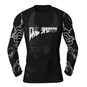 Rashguard de manga larga personalizado al por mayor para hombres Diseña tu propio producto personalizable - Product Image 5