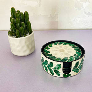 Juego de posavasos de nácar natural de gran venta para decoración de fiestas y decoración del hogar hecho en la fábrica al por mayor - Product Image 2