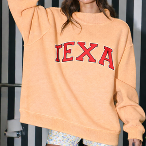 Women Oversized <b>Stand</b> Collar Printed Pullover Sweatshirt with Badge Sequined Fleece Fabric Winter Autumn Casual Top - Product Image 1