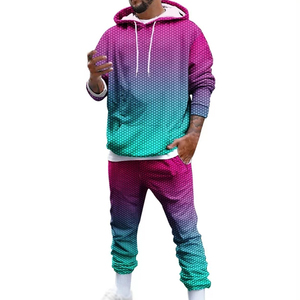 Wholesale Oversized Street Wear Running Jogging Training Wear Stylish Printed Breathable Tracksuits Set Use for Men - Product Image 1