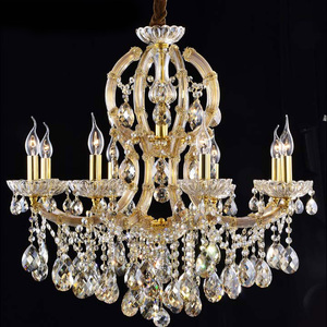 Fancy Vàng Pha Lê Đèn Chùm Mặt dây chuyền đèn trung nến Đèn trần cho khách sạn kính thanh lịch thiết kế chuyên nghiệp cài đặt - Product Image 2