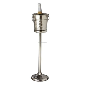 Seau à glace à champagne de luxe avec poignées dorées et support en acier inoxydable pour accessoires de bar à cocktails Seau à champagne - Product Image 3
