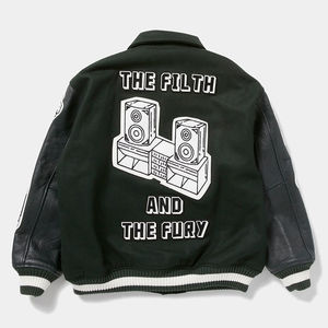 เสื้อแจ็กเก็ตเบสบอลผู้ชายปักลายกำมะหยี่ขนาดใหญ่พิเศษเสื้อแจ็คเก็ตบอมเบอร์ตัวอักษร - Product Image 2