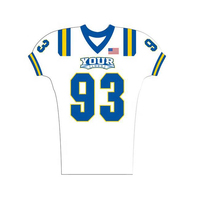 OEM personnalisé sublimé maillot de football américain nouveau Design avec respirant grande taille caractéristique manches courtes longueur en gros