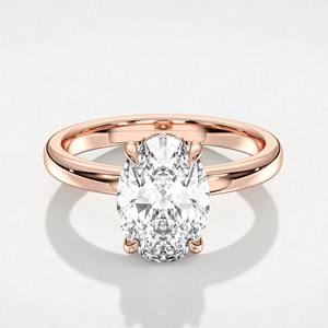 ชุดง่ามเพชรรูปไข่และเพชรทรงรี VVS-VS เพชร2.15กะรัตสำหรับผู้หญิง10K,14K,18K ทองสำหรับเธอ - Product Image 3