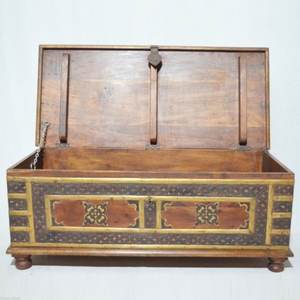 2025 Hot Selling Sheesham Wooden Box Chest Wooden Sandook Trunk Rectangular Large Size Living <b>Room</b> Bedroom Office Home <b>Dining</b> - Product Image 4