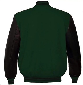 Veste universitaire en cuir véritable pour hommes, manches en laine mélangée, veste Letterman en toile faite par des experts de Jinah, au prix de gros - Product Image 6