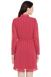 Robe à manches longues pour femmes, grande taille, imprimé cœur, manches longues, col bateau, robes pour femmes - Product Image 4