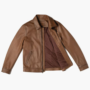 Chaqueta de Cuero con Capucha de la Mejor Calidad y Precio 2026, Chaqueta de Cuero Personalizada de Moda para Hombre Hecha en Pakistán, Chaqueta de Cuero de Moda - Product Image 5