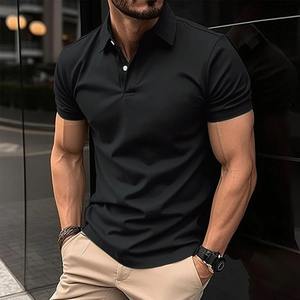 POLO y camisetas para hombre más vendidos para verano, informal, de oficina y golf, colores sólidos, ropa cómoda de moda - Product Image 1