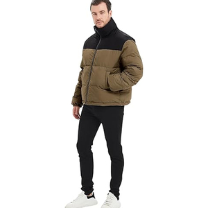Windproof Down Bubble Hooded Puffer Jackets for <b>Mens</b> Custom Logo Filled Down Puffer Jackets with logo two tone jackets - Product Image 3