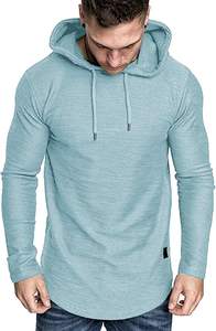 Sudadera con Capucha de Invierno para Hombre, con Logotipo Personalizado, Ajustada, Deportiva, Forro Polar Tejido, Secado Rápido, Teñida, 340g, Alta Calidad - Product Image 3
