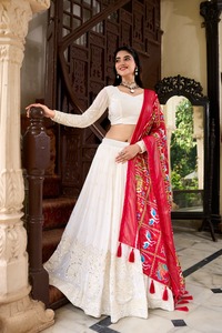 Exquisite Lehenga Choli with Beautiful Lucknowi Paper Mirror Work Perfect for Weddings Festivals and Traditional Celebrations - Product Image 2