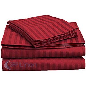 Juego de ropa de cama de algodón con tiras satinadas, Sábana de lujo, fabricantes, venta al por mayor, 3 unidades - Product Image 3