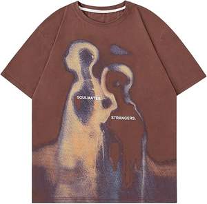 สร้างแนวสตรีทของคุณเอง | DTG เสื้อยืดบ็อกซี่ขนาดใหญ่พิมพ์ลาย | บริการ OEM & ODM - Product Image 1