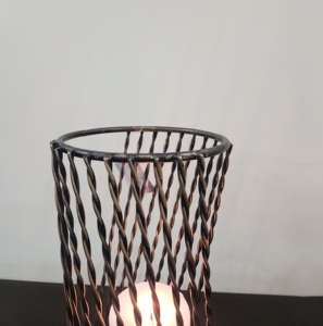 Handmade Durable Metal Wire Mesh Pillar <b>Holder</b> Vintage Iron <b>Candle</b> Stand Lanterns for Home <b>Garden</b> Decor Outdoor Christmas - Product Image 6
