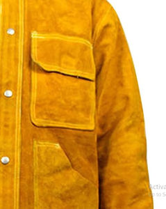 Chaqueta de soldadura de cuero, resistente al calor, ropa de protección industrial, abrigo de soldadura para seguridad, ignífugo, resistente al calor, ropa de trabajo. - Product Image 2